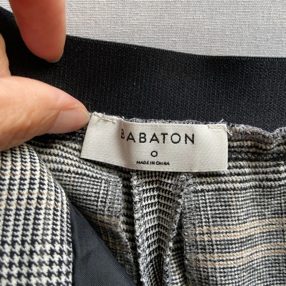 Babaton Aritzia Plaid IVY high waisted trousers pants Sz 0 - Picture 10 of 15